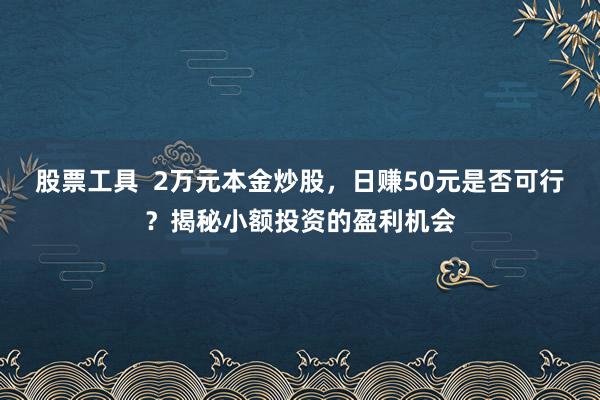 股票工具  2万元本金炒股，日赚50元是否可行？揭秘小额投资的盈利机会