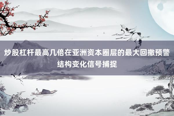 炒股杠杆最高几倍在亚洲资本圈层的最大回撤预警结构变化信号捕捉