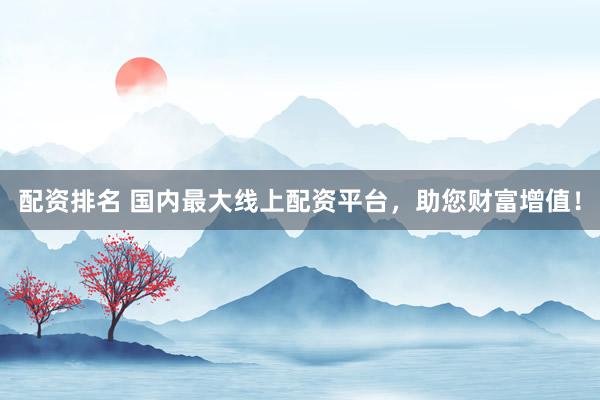 配资排名 国内最大线上配资平台，助您财富增值！